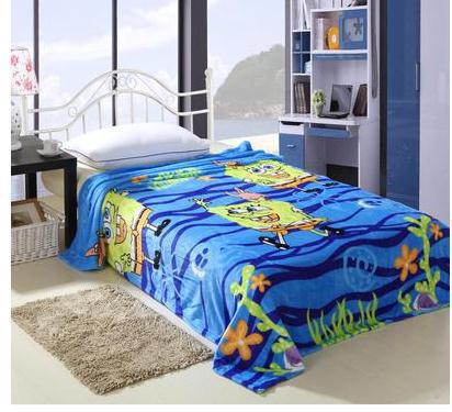 New HOT SELLING Boy Bedding spongebob blanket Kids baby sheet blankets Fleece Blanket 150x200cm Whole bedspreads